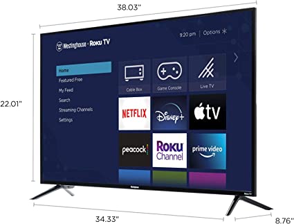  Westinghouse Smart TV Roku HD de 24 pulgadas, Smart TV de alta  definición de 720p con conectividad Wi-Fi y aplicación móvil, TV de  pantalla plana compatible con Apple Home Kit, Alexa